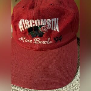 Wisconsin Badgers Rose Bowl '94 Red Embroidered Cap